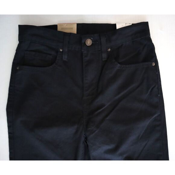 Levi's 724 Women Sz 27x30 Black High Rise Slim Straight Hypersoft Denim Jeans - Picture 3 of 10